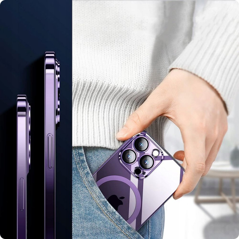 Tech-Protect MagShine MagSafe'i ümbris Apple iPhone 14 jaoks, violetne