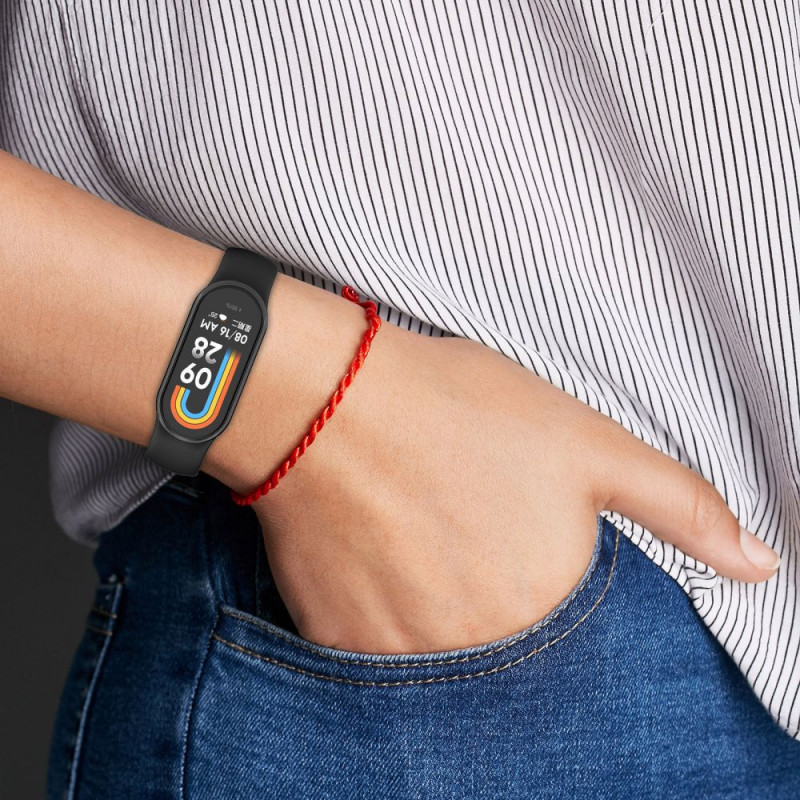 Tech-Protect IconBand rihmaga Xiaomi Smart Band 8 / 8 NFC / 9 jaoks, must