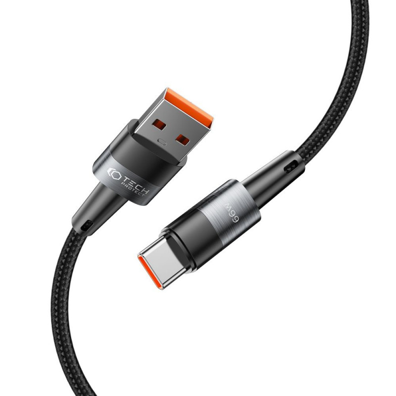 Tech-Protect UltraBoost USB-A/USB-C kaabel 66W 6A 100 cm, hall
