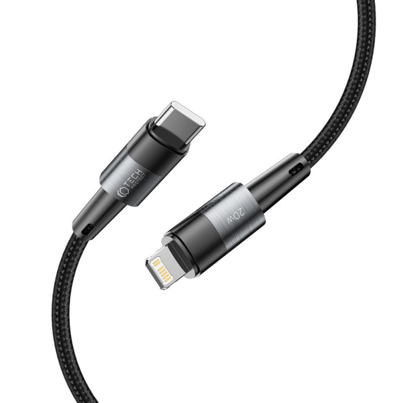 Tech-Protect UltraBoost USB-C/Lightning kaabel PD 20W 3A 200 cm, hall