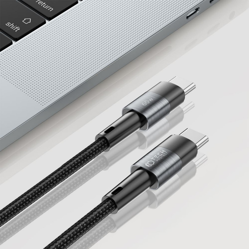 Tech-Protect UltraBoost USB-C/USB-C kaabel PD 60W 3A 100 cm, hall