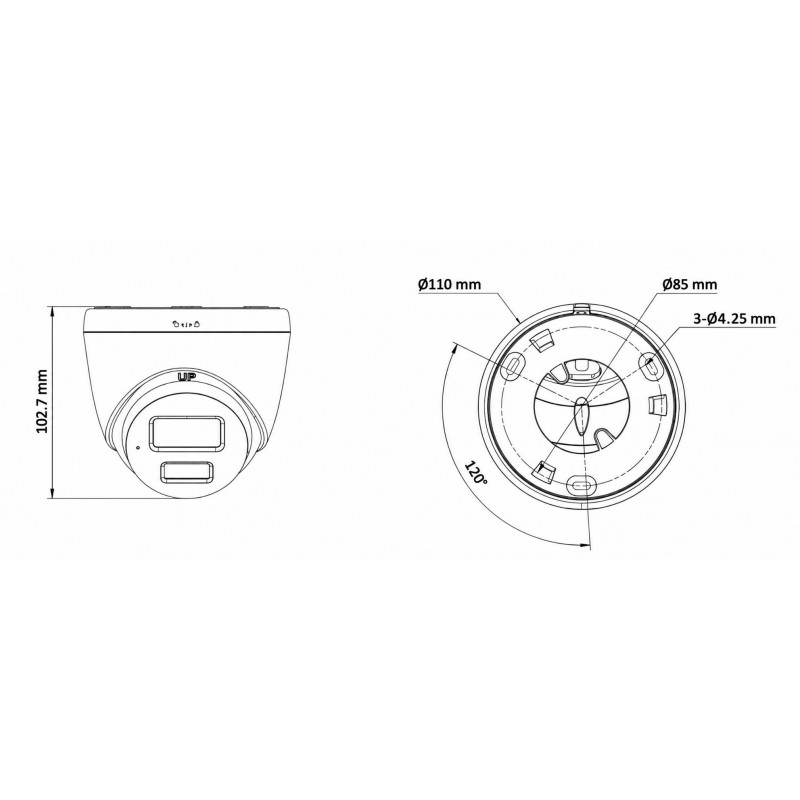 Miton NT-IP138CA-DL IP-kaamera, 8 MP, 2.8 mm