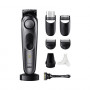 Braun BeardTrimmer 7 BT7420 habemetrimmer koos habemehooldustarvikutega, pestav, laetav, hall