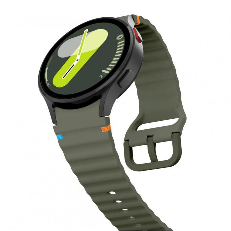 Tech-Protect silikoonist spordirihm THP3054 Samsung Galaxy Watch 4/5/5 Pro/6/7/FE jaoks, Army Green