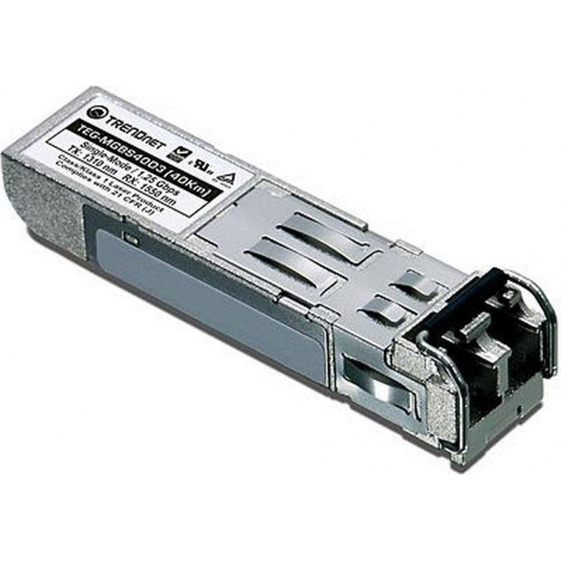 TRENDnet TEG-MGBS10D3 SFP (Mini-GBIC) transiiverimoodul, GigE, 1000Base-LX, LC ühemoodiline, kuni 10 km, 1310 nm (TX)