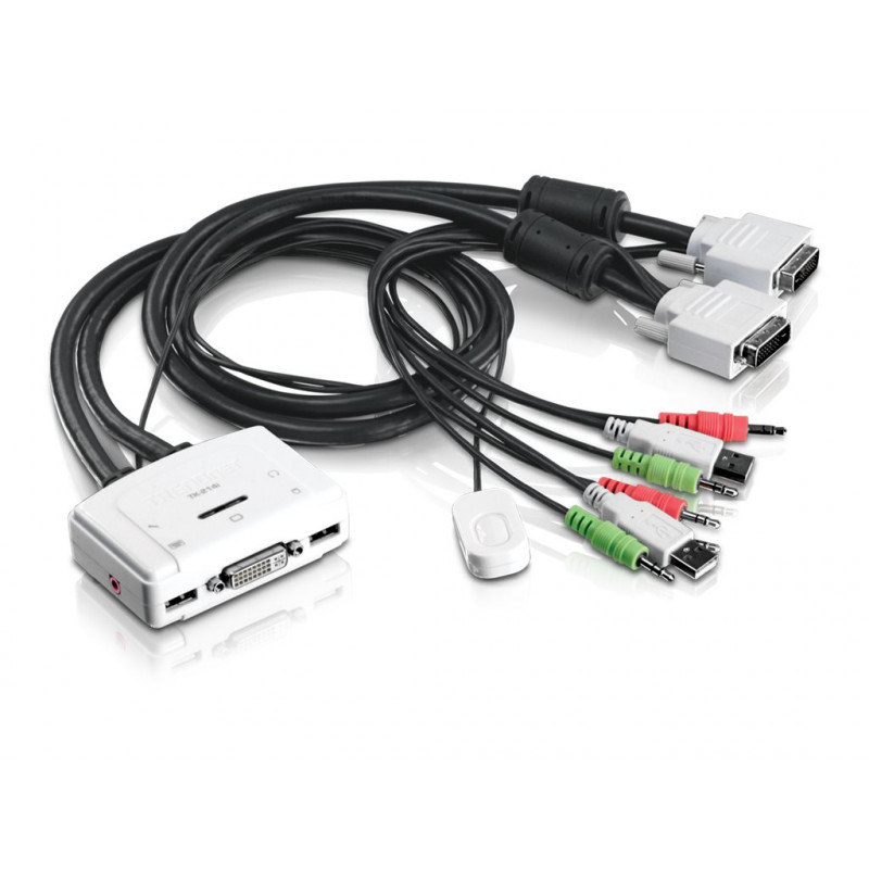 TRENDnet TK-214i KVM-/helilüliti, 2 x KVM/audio