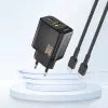 Dudao A27TEU PD 30W GaN seinalaadija, USB-A + USB-C, must