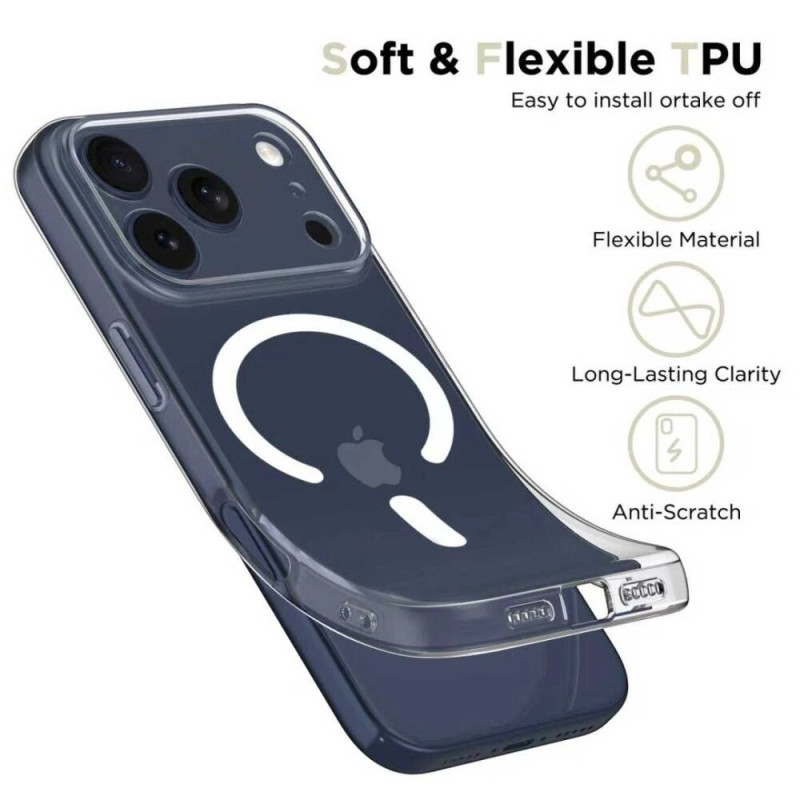 Tech-Protect FlexAir MagSafe ümbris Apple iPhone 17 Pro Max-le, läbipaistev