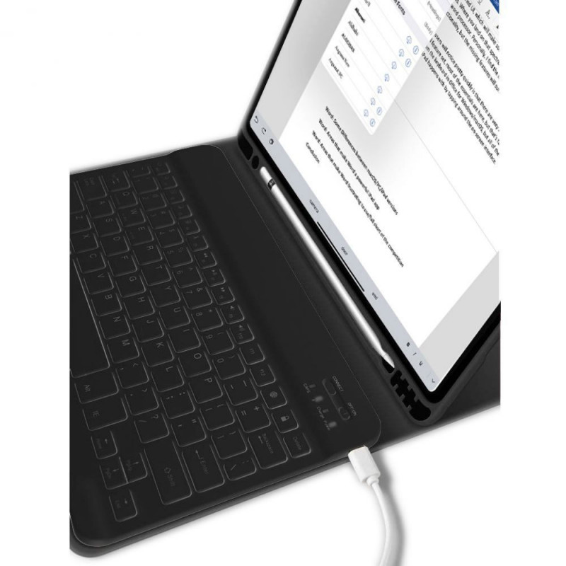 Tech-Protect SC Pen + Keyboard Apple iPad 10.9 (2022) / iPad 11 (2025) ümbris klaviatuuriga, must