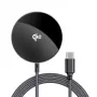 Acefast E24 Qi2 15W magnetiline juhtmevaba laadija 1,2 m USB-C kaabliga, must