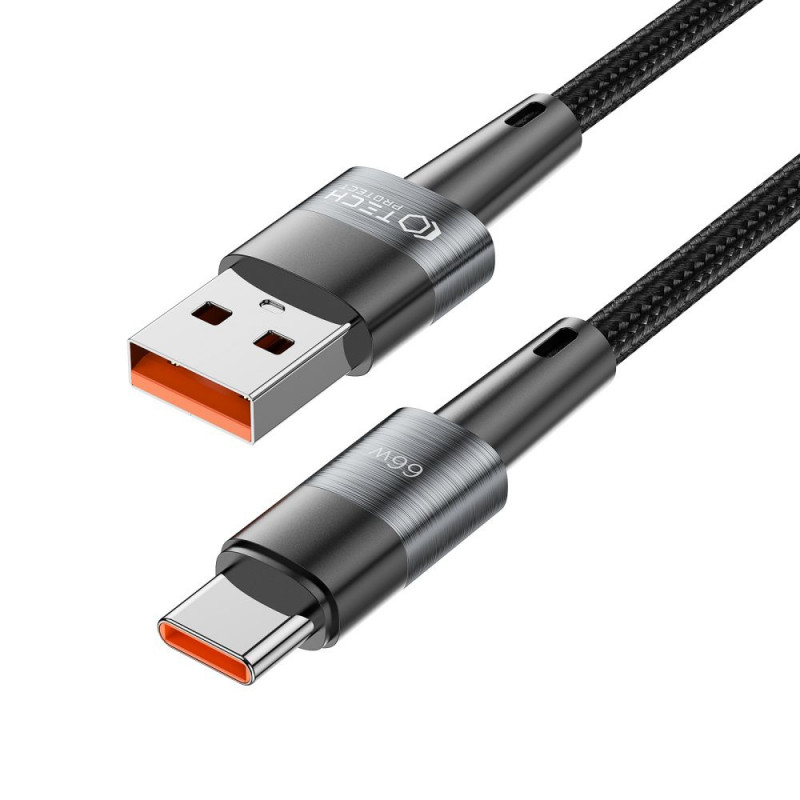 Tech-Protect Ultraboost USB-A / USB-C kaabel, 66W, 6A, 50 cm, hall