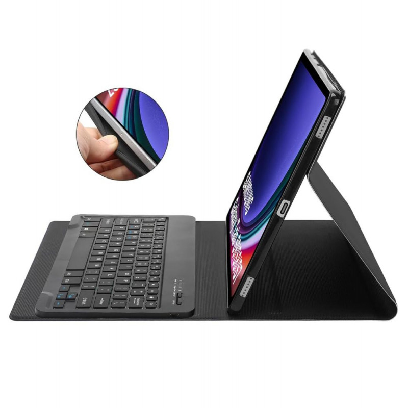 Tech-Protect SmartCase Pen Samsung Galaxy Tab S9 FE+ kaanega klaviatuur, must
