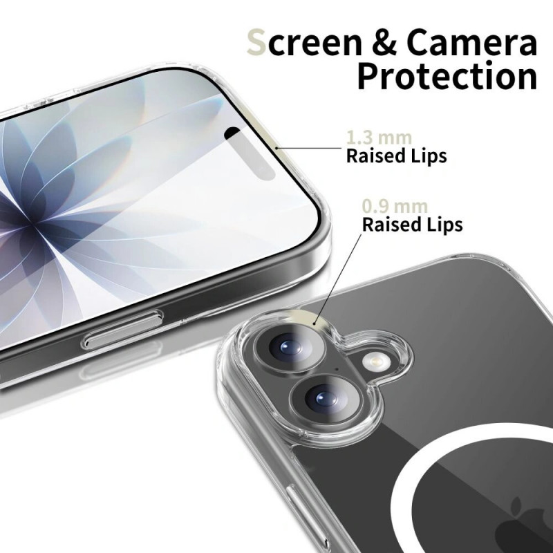 Tech-Protect Flexair Hybrid CC MagSafe ümbris Apple iPhone 17-le, läbipaistev