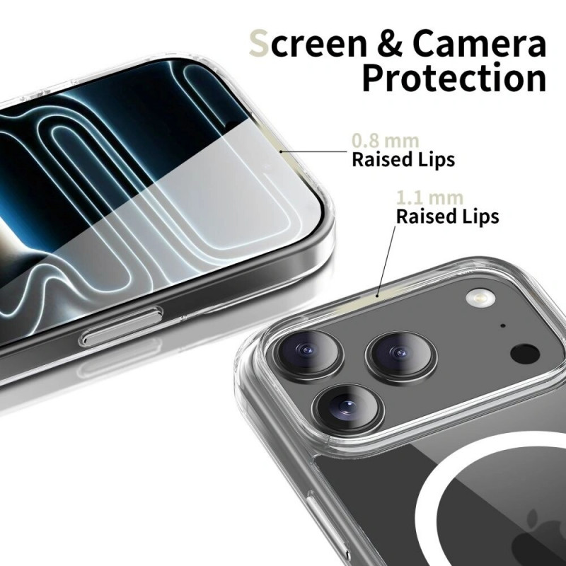 Tech-Protect Flexair Hybrid CC MagSafe ümbris Apple iPhone 17 Pro Maxile, läbipaistev
