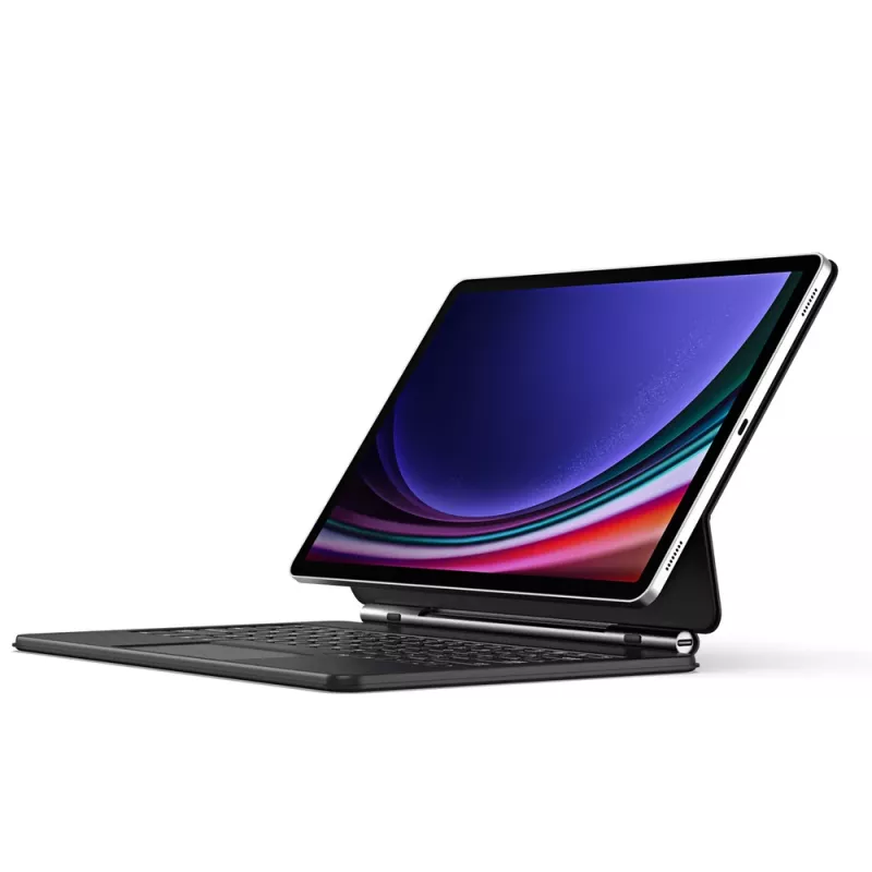 Dux Ducis MK Series klaviatuuriga ümbris Bluetooth-klaviatuuriga Samsung Galaxy Tab S9+ / S8+ / S7+ jaoks, must