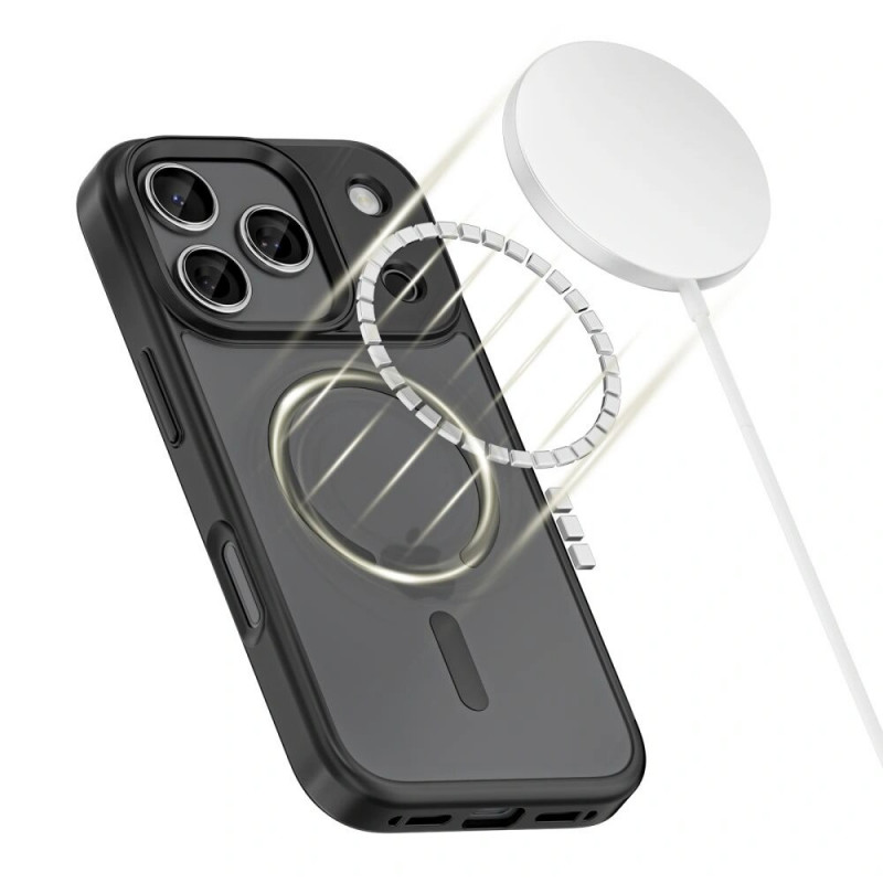 Tech-Protect Magmat MagSafe ümbris Apple iPhone 17 Pro jaoks, mattmust