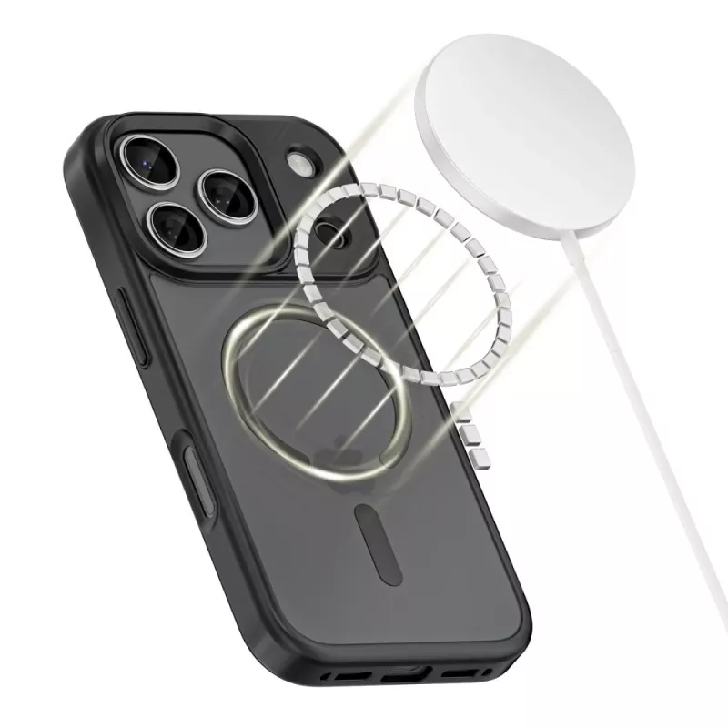 Tech-Protect Magmat MagSafe ümbris Apple iPhone 17 Pro Max jaoks, mattmust