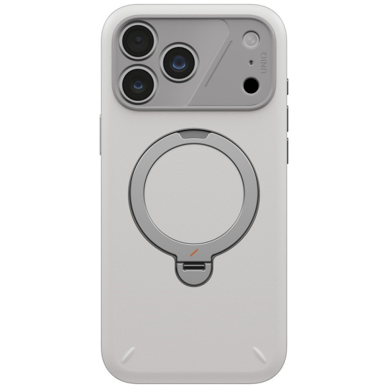UNIQ Elix ümbris Apple iPhone 18 Pro Max / 17 Pro Max jaoks, 360° pöörlev tugijalg, helehall