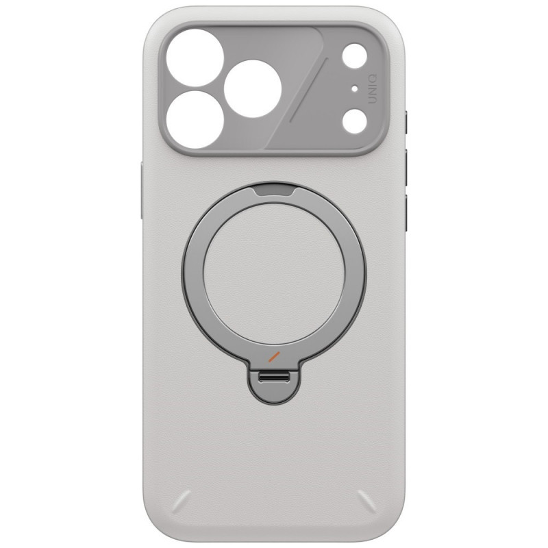 UNIQ Elix ümbris Apple iPhone 18 Pro Max / 17 Pro Max jaoks, 360° pöörlev tugijalg, helehall
