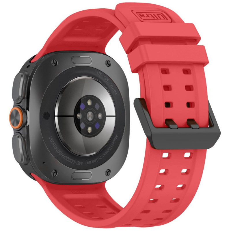 Tech-Protect silikoonist Air-rihm Samsung Galaxy Watch Ultra 1 / 2 (2024-2026) 47 mm jaoks, Crimson Red