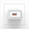 USAMS CC326 T69 USB-A seinalaadija, 10,5 W, 2,1 A, valge