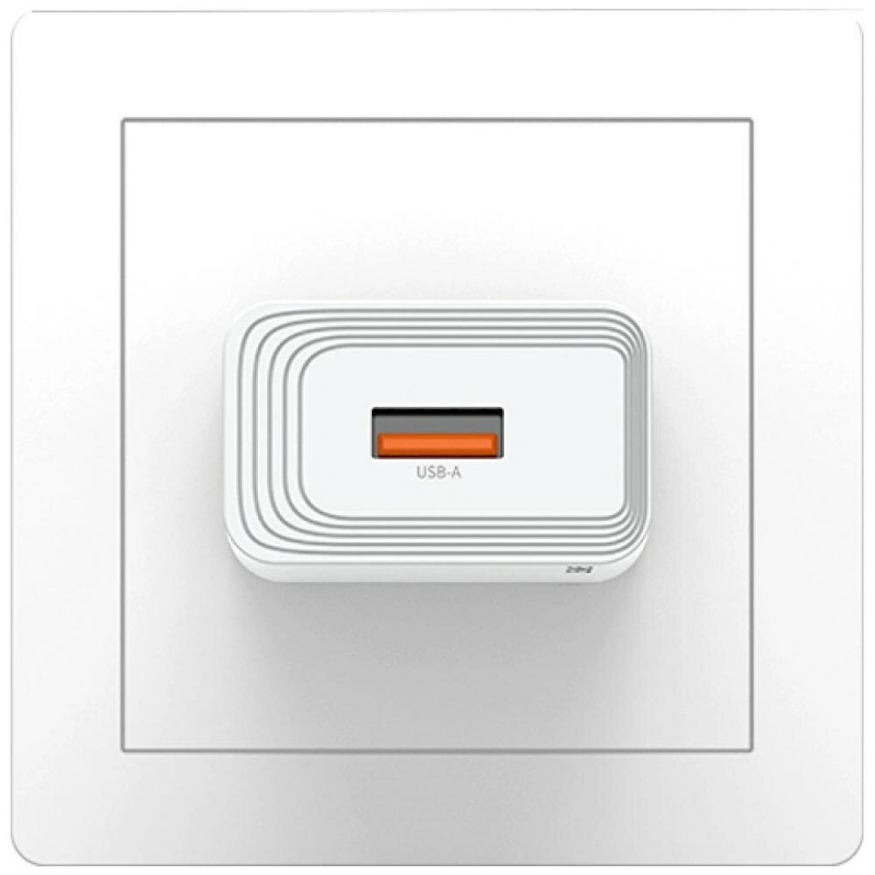 USAMS CC326 T69 USB-A seinalaadija, 10,5 W, 2,1 A, valge