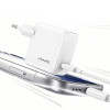 USAMS CC339 T76 45W GaN USB-C seinalaadija SJ711 USB-C - USB-C kaabliga (1 m), valge