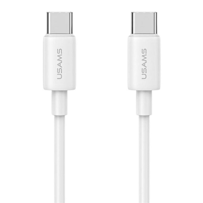 USAMS CC339 T76 45W GaN USB-C seinalaadija SJ711 USB-C - USB-C kaabliga (1 m), valge