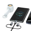USAMS Sufeng Series SJ737 6-in-1 laadimis- ja andmekaabel, 240W, digitaalne ekraan, alumiiniumsulam, 1,2 m