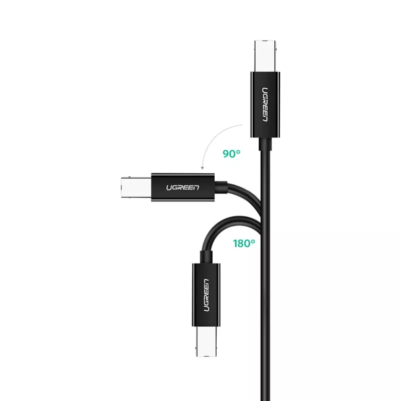 Ugreen US241 USB-C 2.0 - USB-B printeri kaabel, 1 m, must
