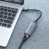 Ugreen CM199 USB-C - RJ45 gigabitise Etherneti võrguadapter, 1000 Mbps, hall