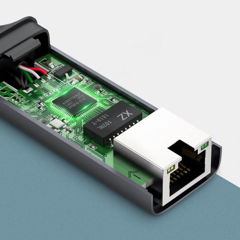 Ugreen CM199 USB-C - RJ45 gigabitise Etherneti võrguadapter, 1000 Mbps, hall