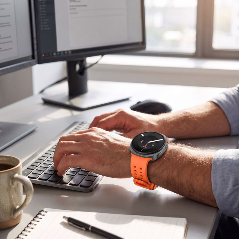 Tech-Protect silikoonist Air-rihm Samsung Galaxy Watch 8 / 9 / Classic 40 / 44 / 46 mm jaoks, tangerine orange