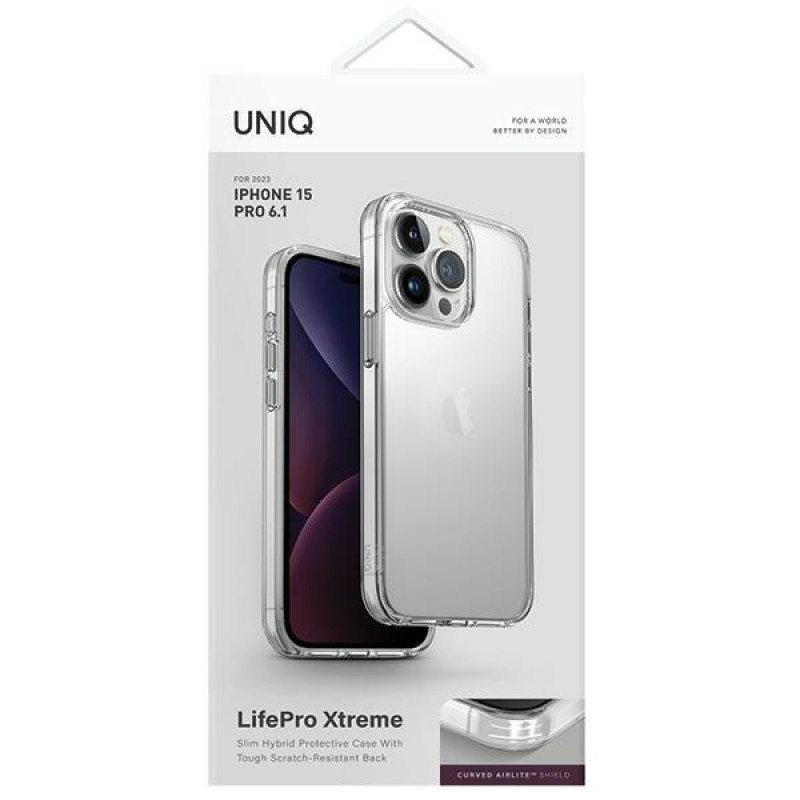 UNIQ LifePro Xtreme karp Apple iPhone 15 Pro jaoks, kristallselge, läbipaistev