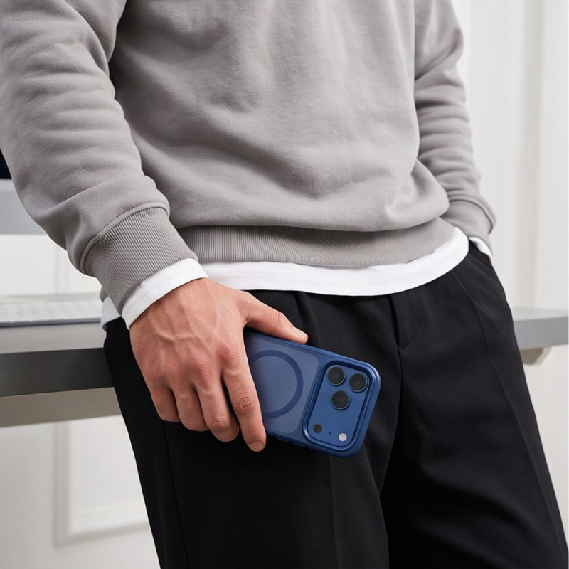 Tech-Protect Magmat MagSafe CC ümbris Apple iPhone 17 Pro / 18 Pro jaoks, mati sügavsinine