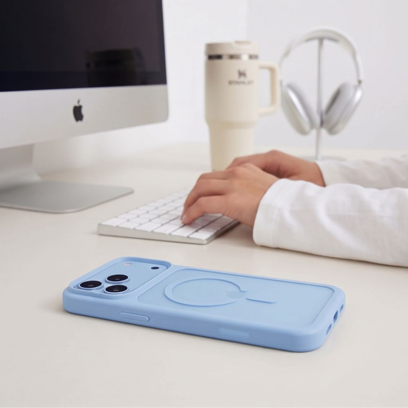 Tech-Protect Magmat MagSafe CC ümbris Apple iPhone 17 Pro Max / 18 Pro Max jaoks, matt helesinine