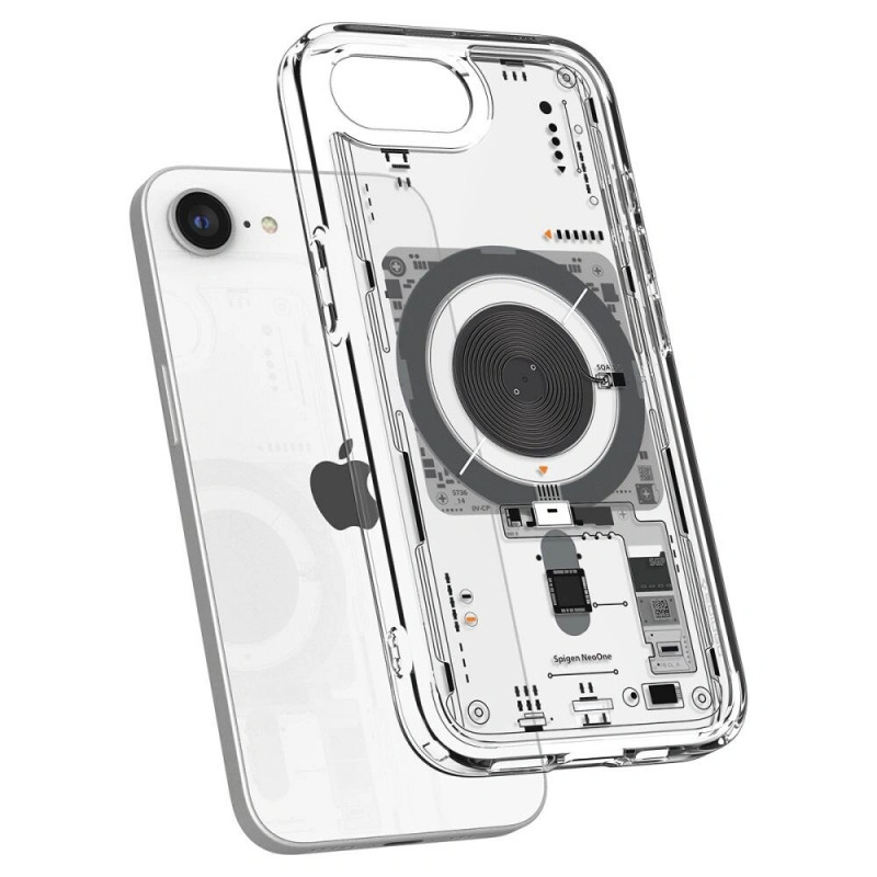 Spigen Ultra Hybrid Mag MagSafe kaitsekott Apple iPhone 17e / 16e jaoks, Neo One, läbipaistev