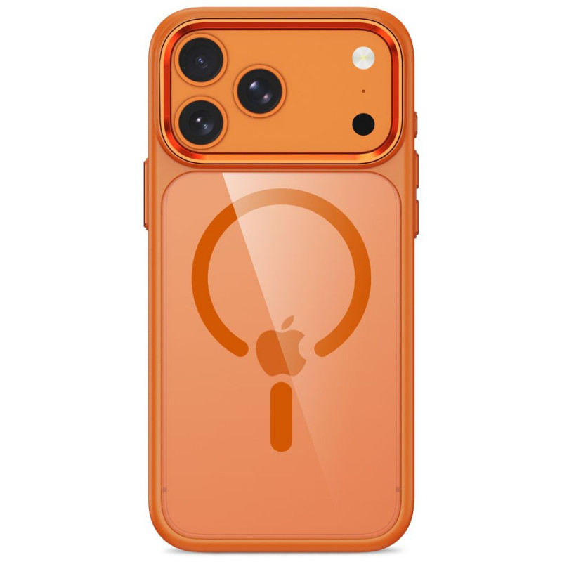 Tech-Protect Magmat MagSafe CC ümbris Apple iPhone 17 Pro / 18 Pro jaoks, Cosmic Orange / läbipaistev