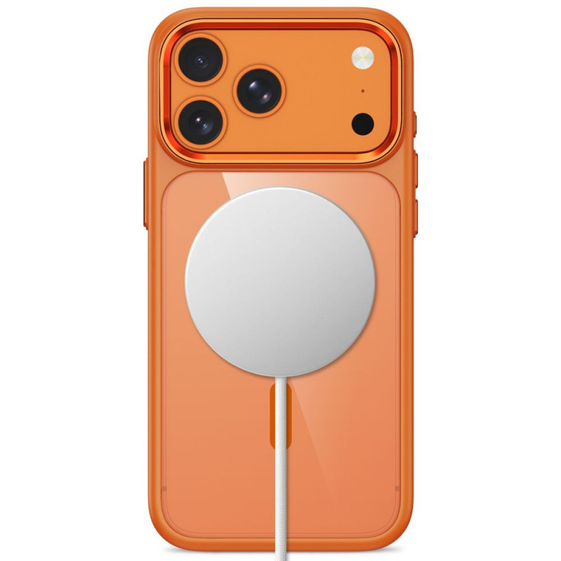 Tech-Protect Magmat MagSafe CC ümbris Apple iPhone 17 Pro / 18 Pro jaoks, Cosmic Orange / läbipaistev
