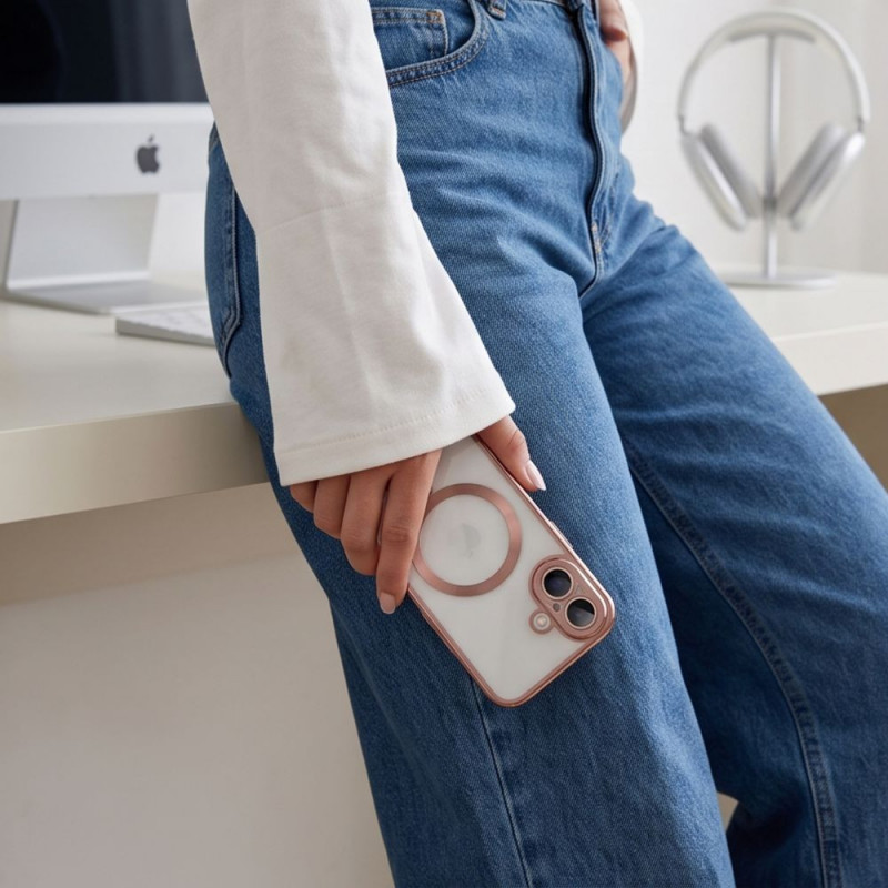 Tech-Protect MagFlex MagSafe ümbris Apple iPhone 17-le, Shiny Rose Gold