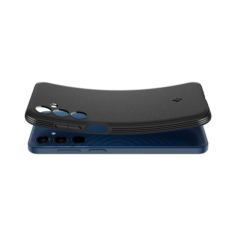 Spigen Essential SandBlast kaitsekott Samsung Galaxy M35 5G jaoks, mattmust
