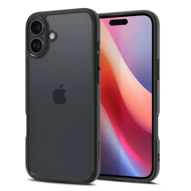 Spigen Ultra Hybrid kaitsekate Apple iPhone 16-le, mattmust