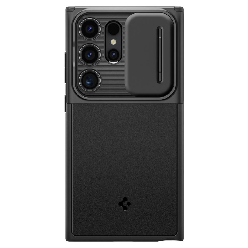 Spigen Optik Armor ümbris Samsung Galaxy S24 Ultra jaoks, must