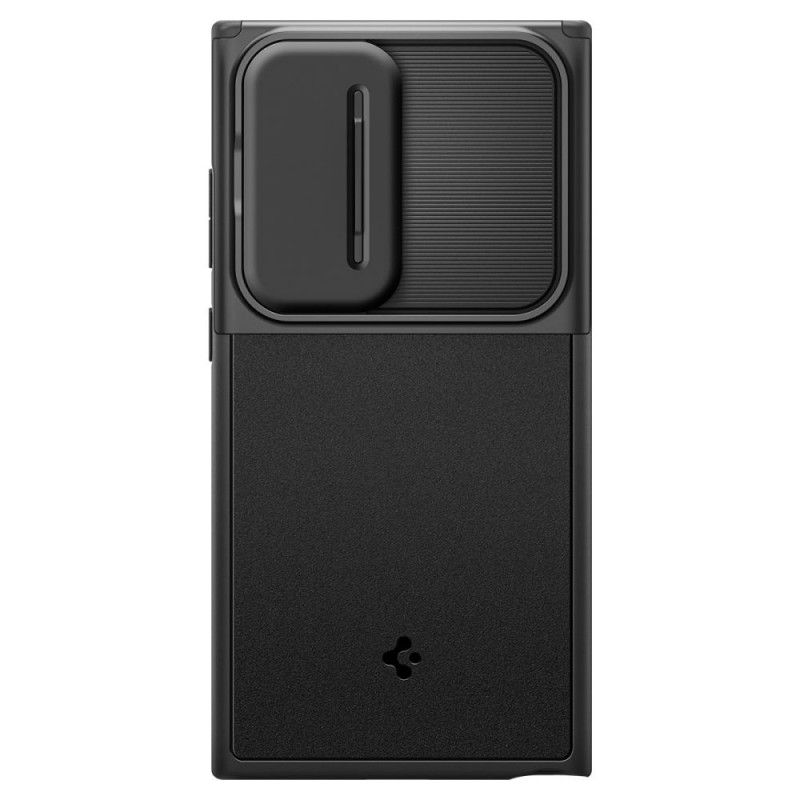 Spigen Optik Armor ümbris Samsung Galaxy S24 Ultra jaoks, must