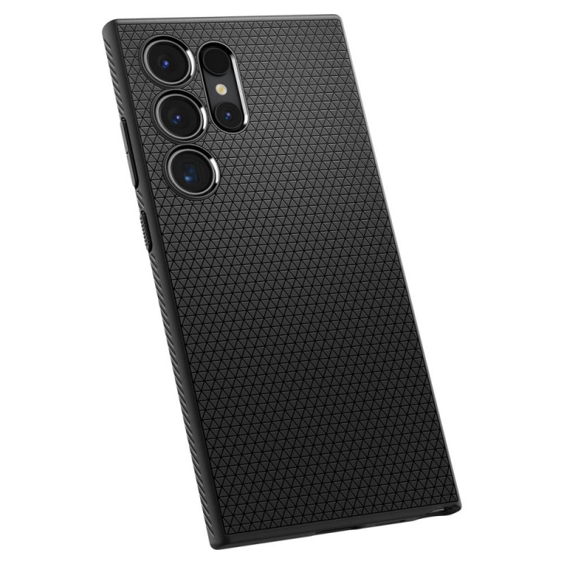 Spigen Liquid Air ümbris Samsung Galaxy S24 Ultra jaoks, mattmust