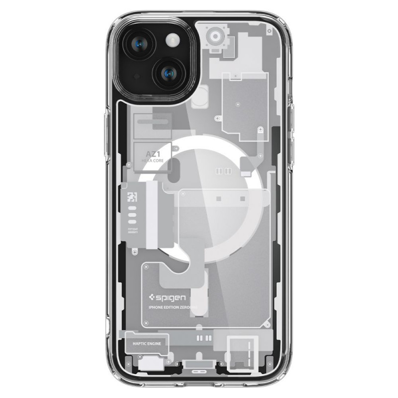 Spigen Ultra Hybrid Mag MagSafe ümbris Apple iPhone 15 Plus / 14 Plus jaoks, Zero One, valge