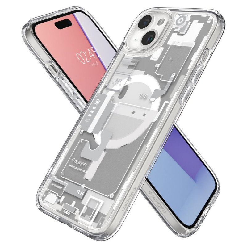 Spigen Ultra Hybrid Mag MagSafe ümbris Apple iPhone 15 Plus / 14 Plus jaoks, Zero One, valge
