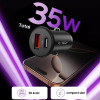 Tech-Protect CC02 2-pordiline autolaadija USB-A / USB-C, PD 35W / QC 3.0, must (THP4079)