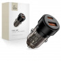 Tech-Protect CC03 2-pordiline autolaadija USB-A / USB-C, PD 75W, must