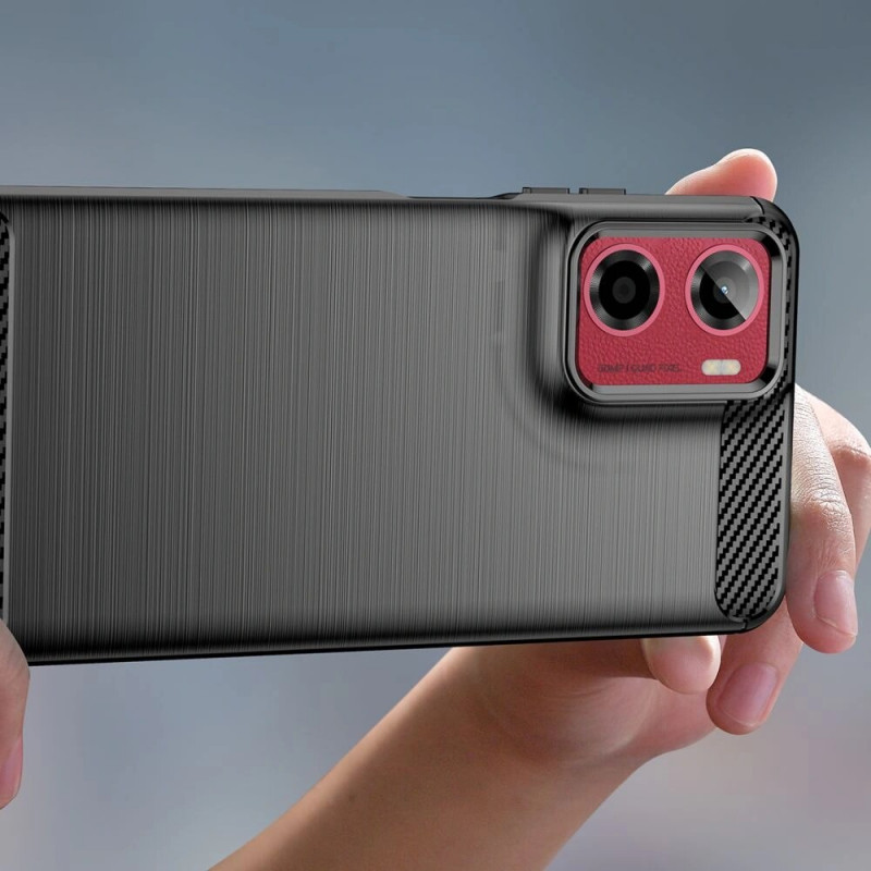 Tech-Protect TPUCarbon ümbris Motorola Moto G05 / E15 jaoks, must